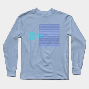 Blue Heart Stripes Long Sleeve T-Shirt